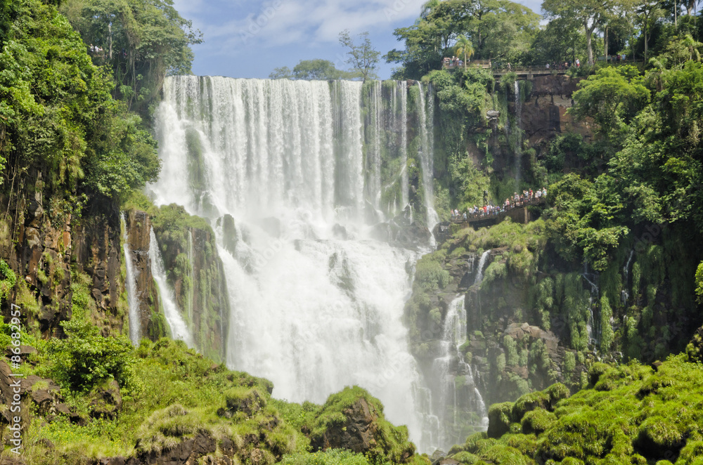 The Waterfall cascade in Iguasu