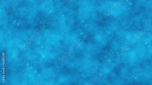 Regentropfen fallen auf's Wasser