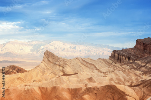 Zabriskie Point Mountain Range in East Part of Death Valley Nati