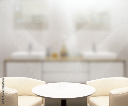 Table Top And Blur Interior Background © nuttapol