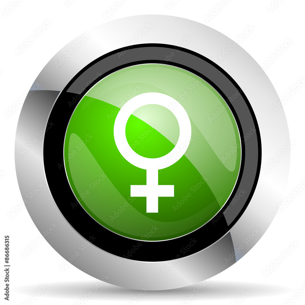 female icon, green button, female gender sign female icon, green button, female gender sign
