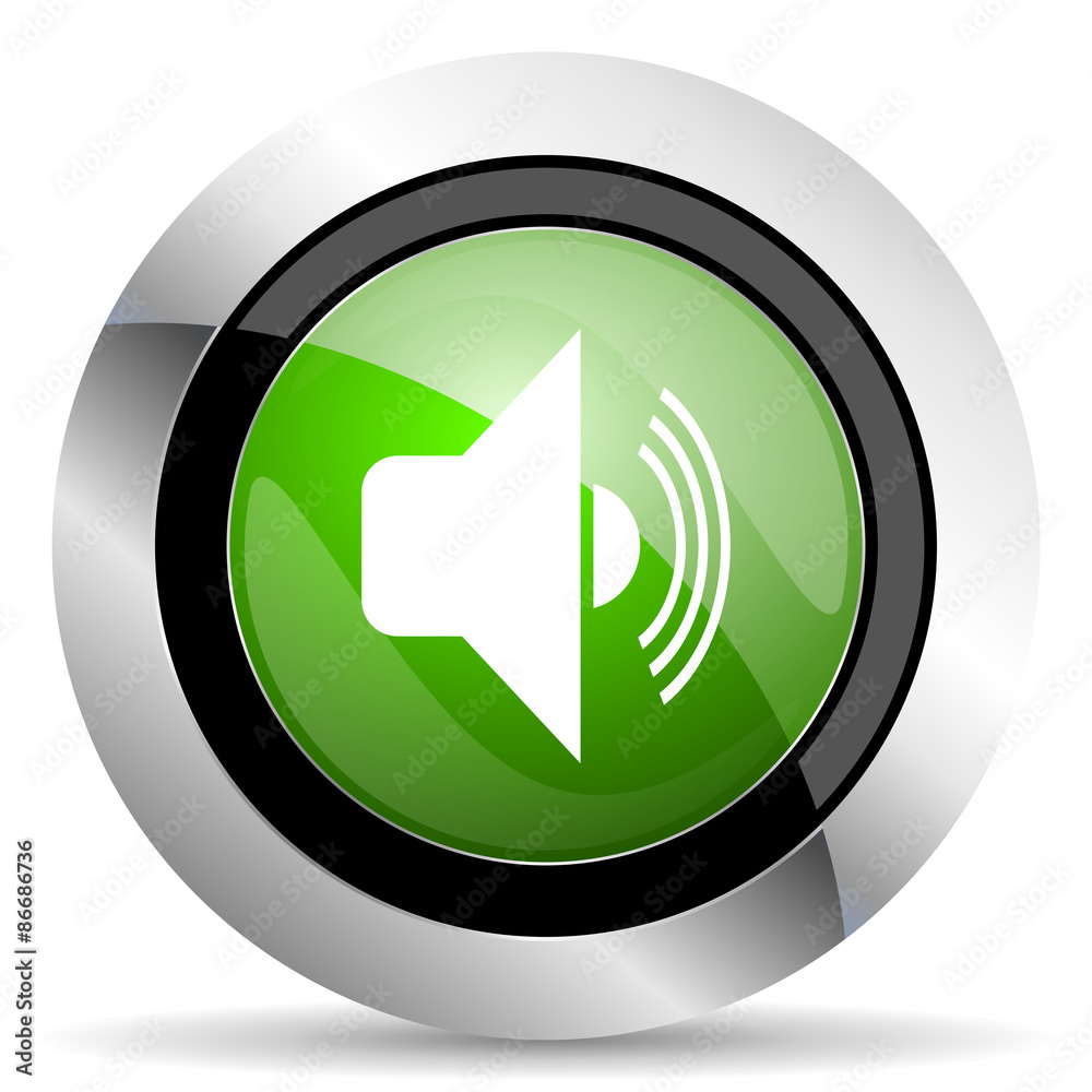 volume icon, green button, music sign volume icon, green button, music sign