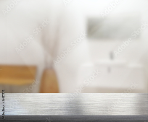 Table Top And Blur Interior Background