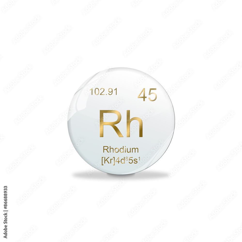 Periodensystem Kugel - 45 Rhodium Periodensystem Kugel - 45 Rhodium