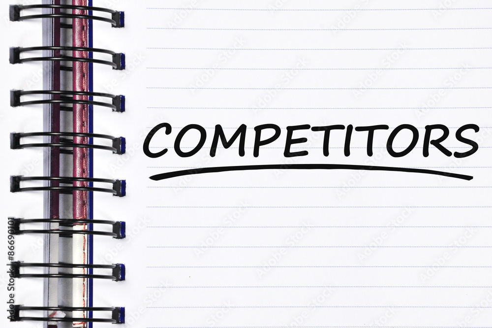 competitors words on spring note book
