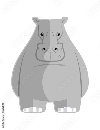 Vector eps file of a vector cartoon Hippopotamus. 