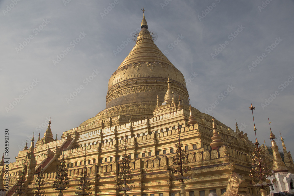 Shwezigon Pagoda.Bagan,Myanmar