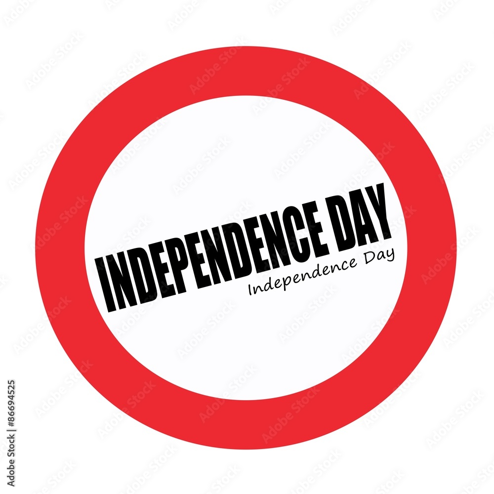 Independence day black stamp text on white Independence day black stamp text on white