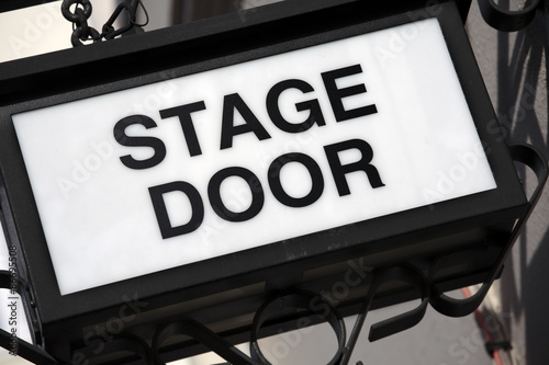 Stage Door sign