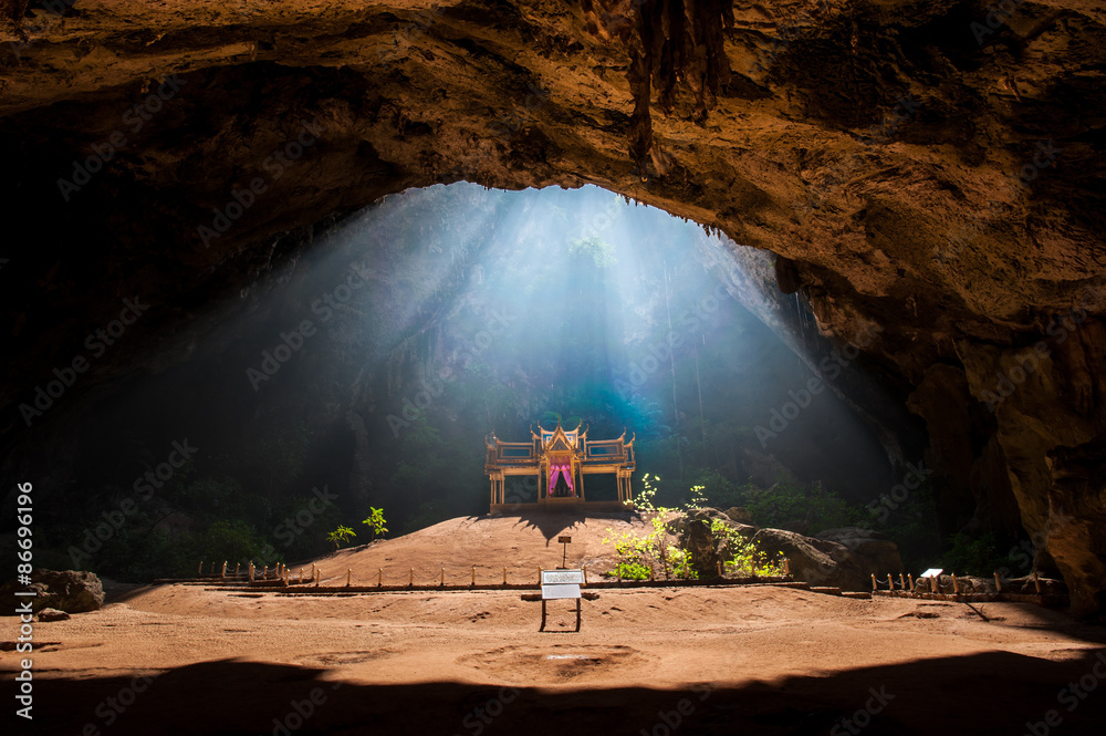 Fototapeta premium Royal pavilion in the Phraya Nakhon Cave,Khao Sam Roi Yot Nation