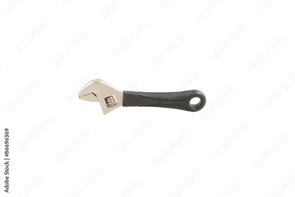 steel wrench isolated white background steel wrench isolated white background