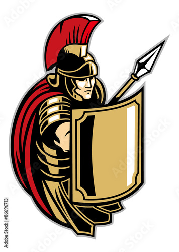 roman soldier with big shield