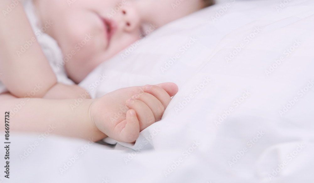 close up little hand of sleeping cute baby close up little hand of sleeping cute baby