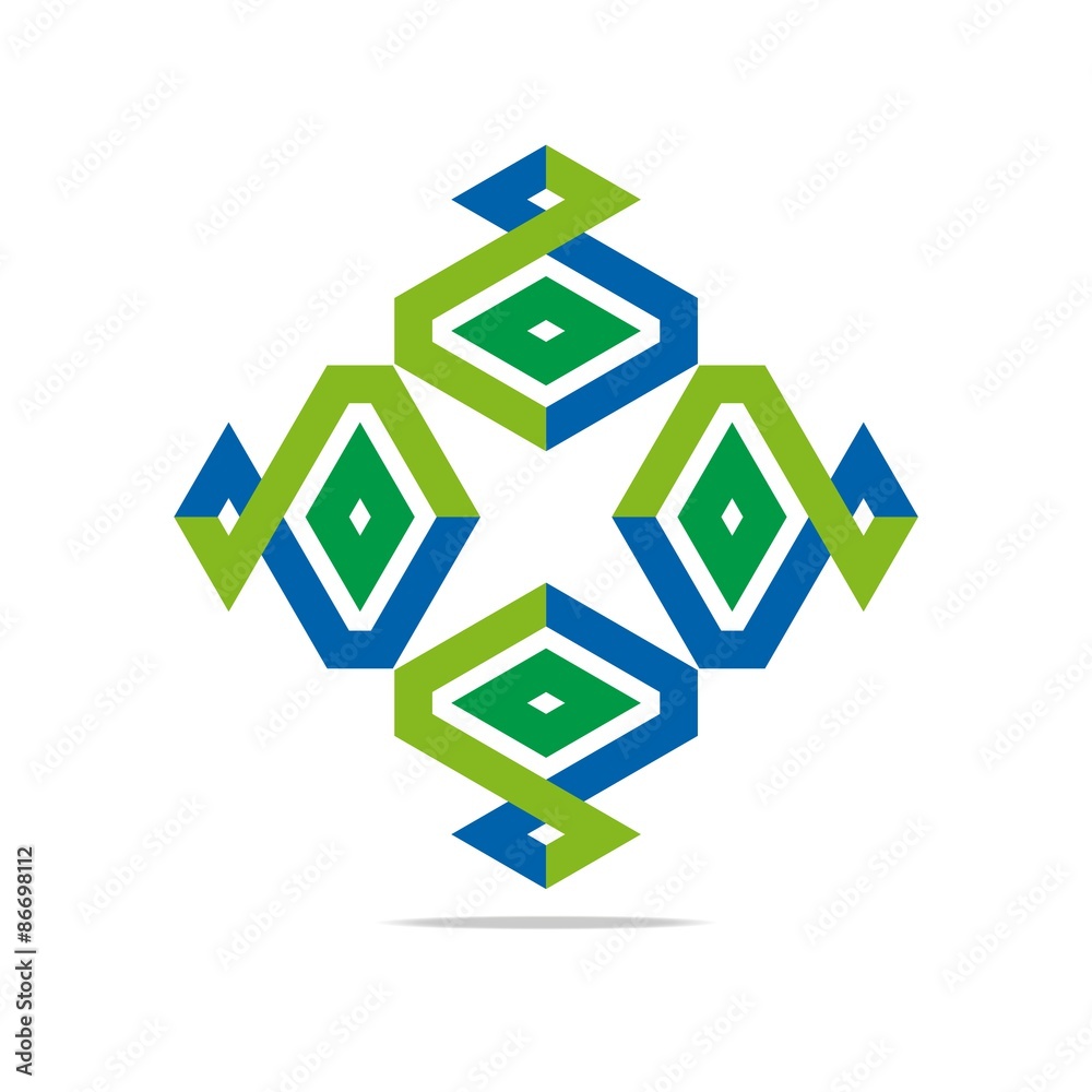 Logo Design Parallelogram Shuriken Symbol Icon Abstract Vector Logo Design Parallelogram Shuriken Symbol Icon Abstract Vector