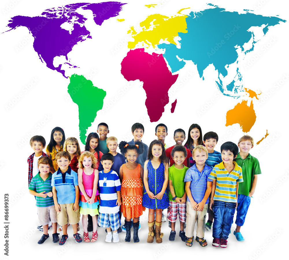 Naklejka premium Global Globalization World Map Environmental Concservation Conce