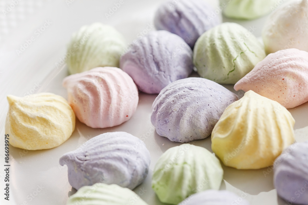 Pastel colored meringue Pastel colored meringue