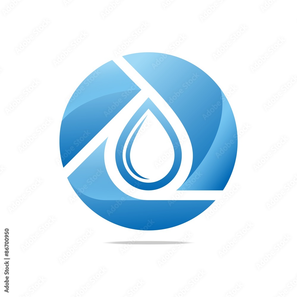 Logo Design Water Drop Shapes Circle Blue Symbol Icon Abstract Vector Logo Design Water Drop Shapes Circle Blue Symbol Icon Abstract Vector