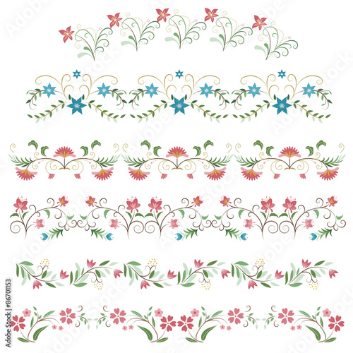 flower borders, flower frames