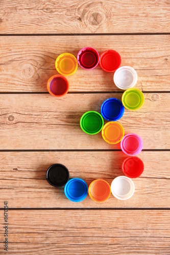 Colorful Number Bottle Caps