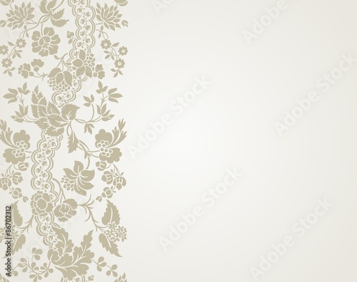 wedding card design, paisley floral pattern , India