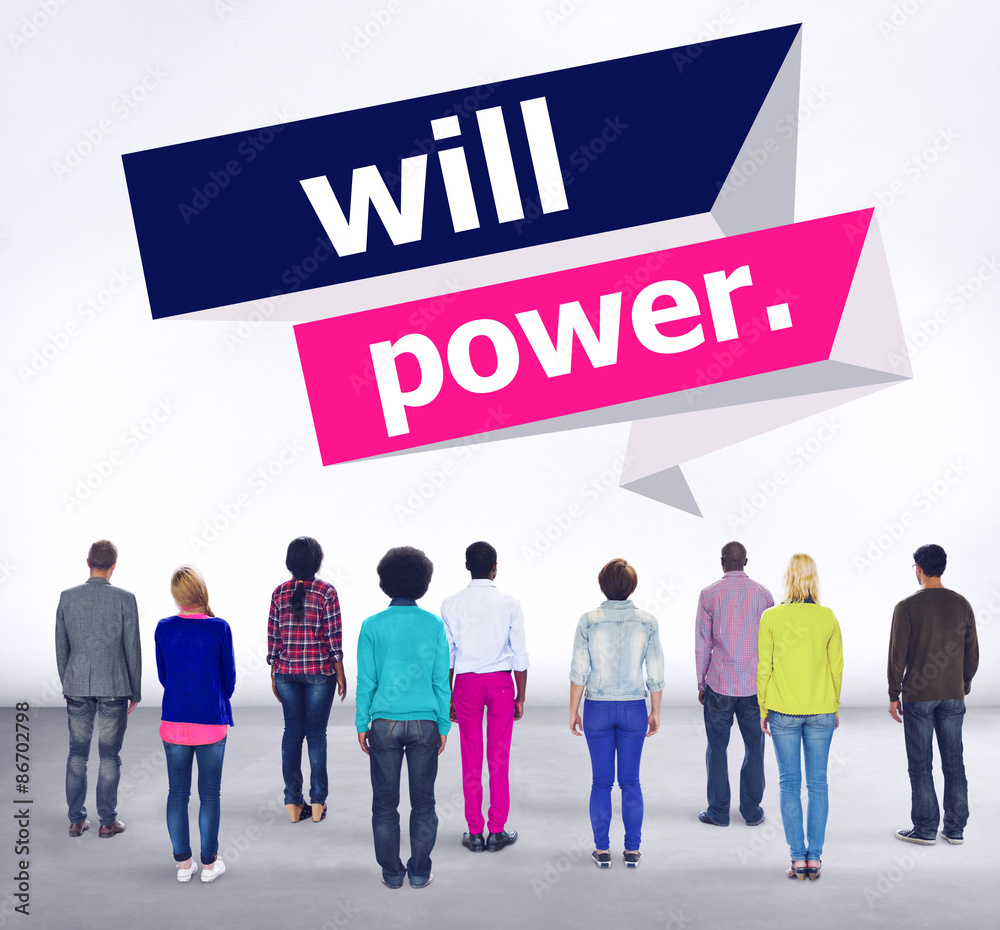 Will Power Control Endurance Strength Commitment Focus Concept Will Power Control Endurance Strength Commitment Focus Concept