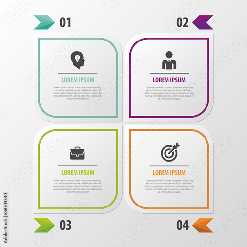 Modern infographic design. Template for diagram, graph, presentation. Vector
