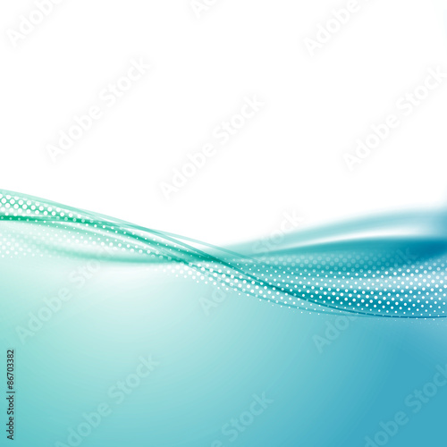 Wave swoosh smooth border line blue background