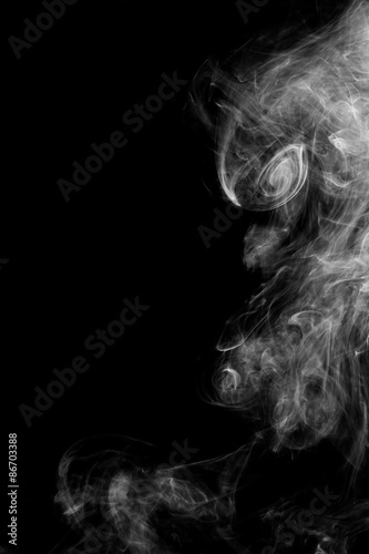 Fototapeta Naklejka Na Ścianę i Meble -  Textured Smoke, Abstract black