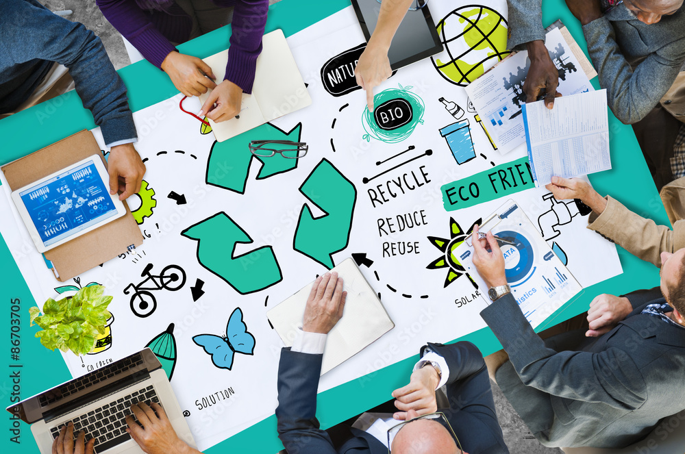 Recycle Reduce Reuse Eco Friendly Natural Saving Go Green Concep Stock ...