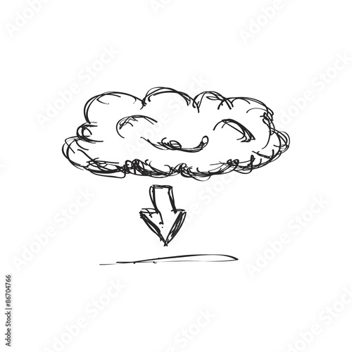 Simple doodle of a cloud