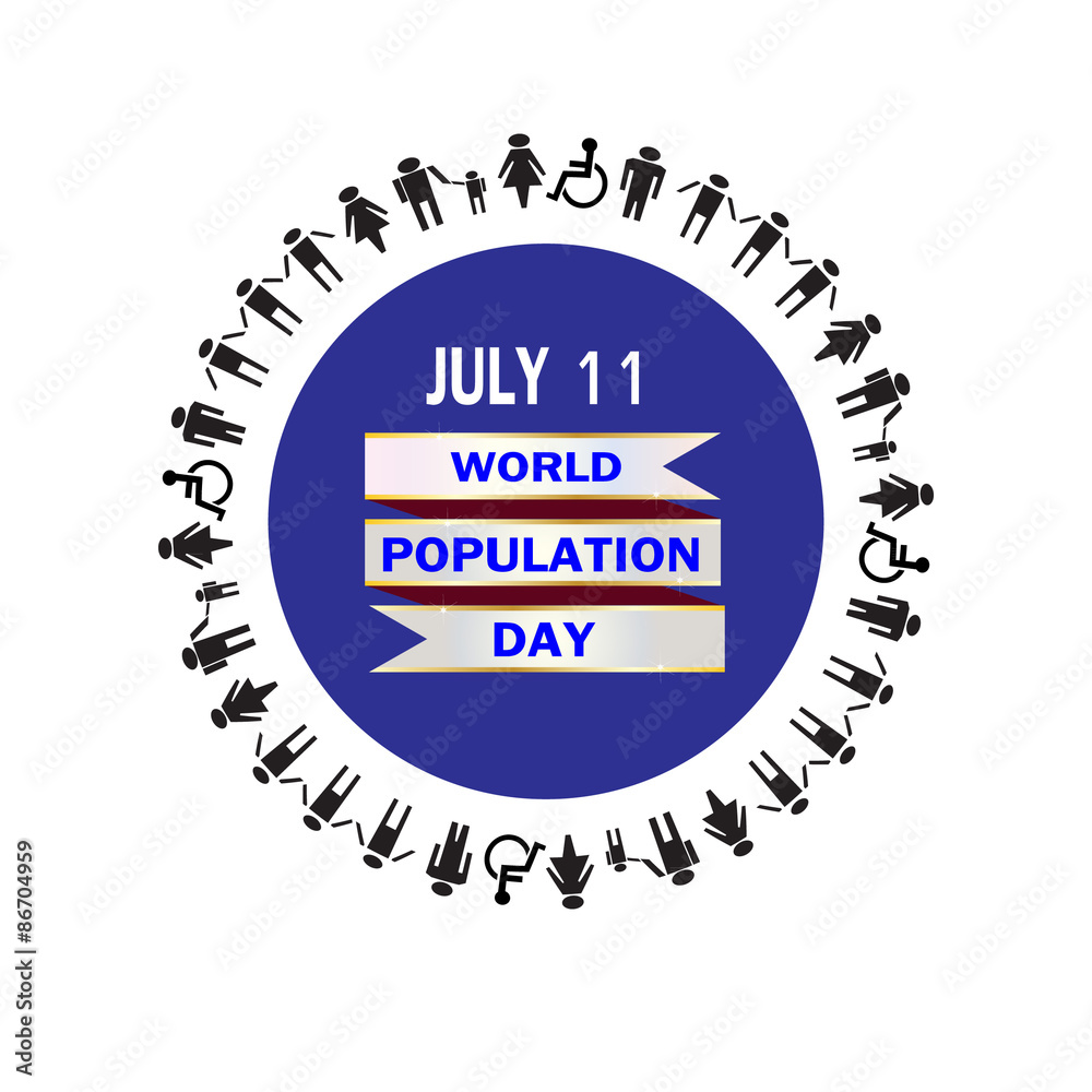 Fototapeta premium World population day vector