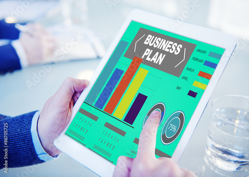 Business plan Bar Graph Data Development Information Concept