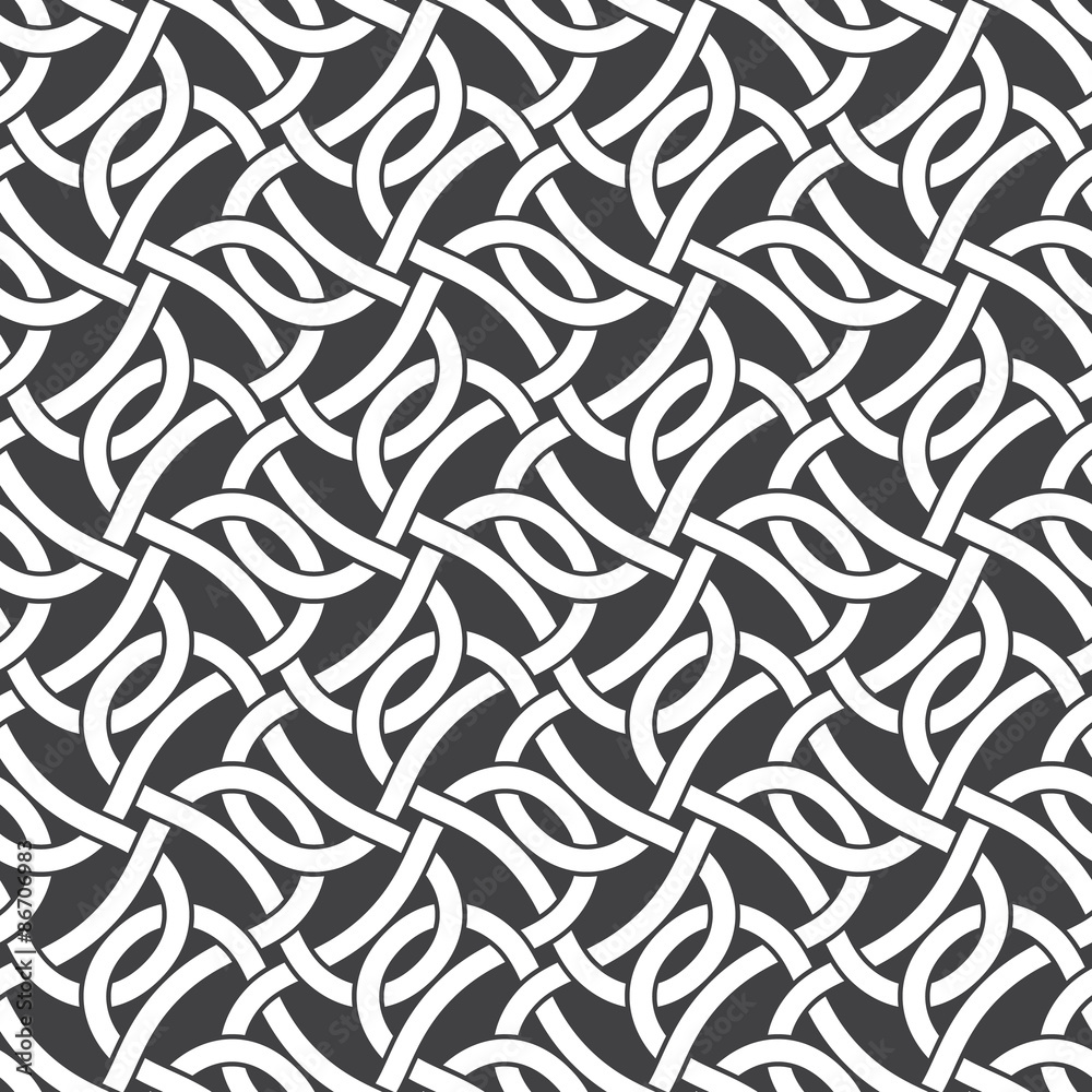 Seamless pattern of intersecting braces with swatch for filling. Celtic chain mail. Fashion geometric background for web or printing design. Seamless pattern of intersecting braces with swatch for filling. Celtic chain mail. Fashion geometric background for web or printing design.