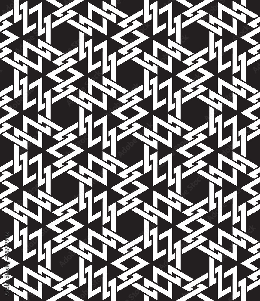 Chain mail of intersecting geometric shapes of lines. Celtic seamless pattern with swatch for filling. Fashion geometric background for web or printing design. Chain mail of intersecting geometric shapes of lines. Celtic seamless pattern with swatch for filling. Fashion geometric background for web or printing design.