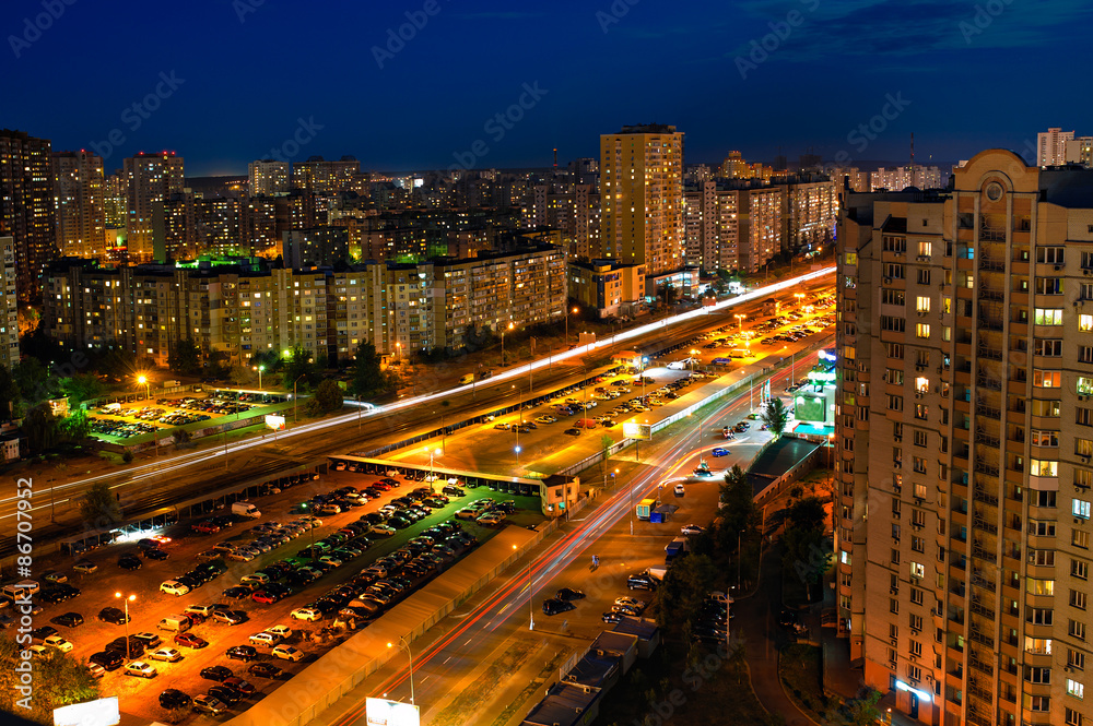 Fototapeta premium panoramic view of big city