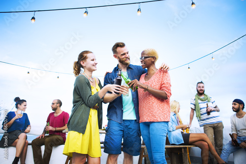 Photography Diverse Beach Summer Party Roof Top Fun Concept