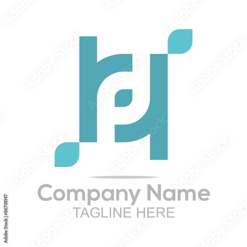 Logo Design Company Name Letter P Leaf Symbol Icon Abstract Vector
