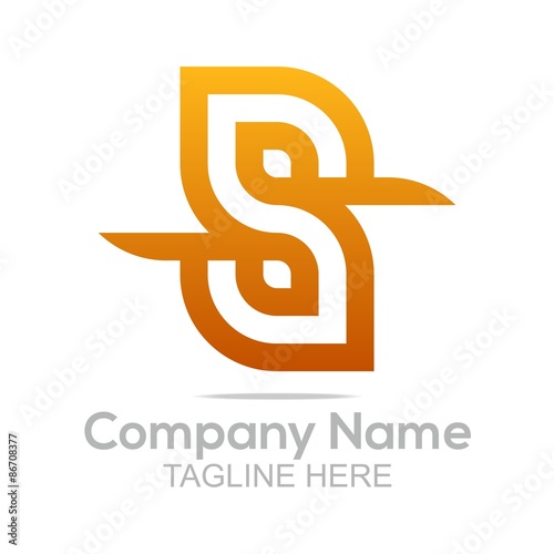 Logo Design Company Name Letter S Infinity Connecting Symbol Icon Abstract Vector