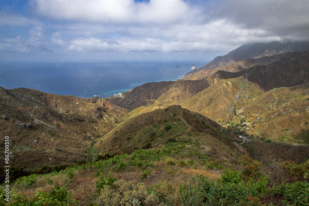 Mountains and ocean onTenerife