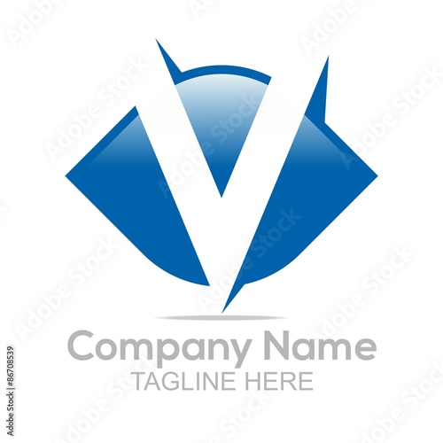 Logo Design Company Name Letter V Shapes Symbol Icon Abstract Vector