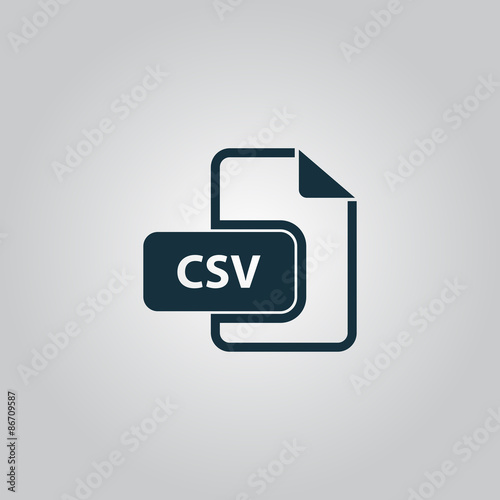 CSV extension text file type icon