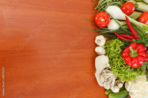 Vegetables on the kitchen t...