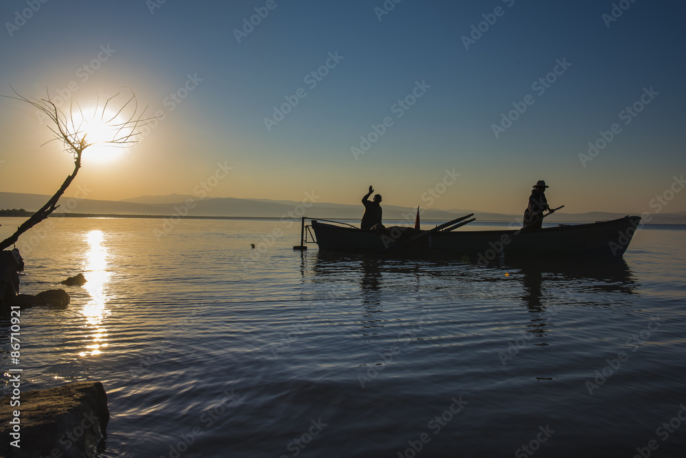 gündoğumunda aile balıkçılığı & balıkçılık