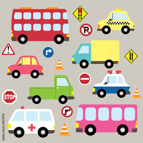 Cute Vehicles Transport set