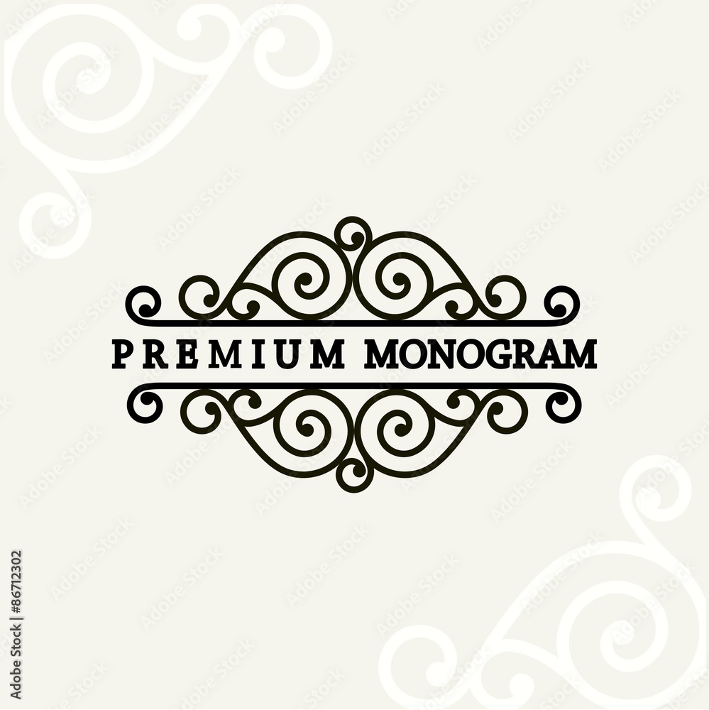 Beautiful floral monogram design Beautiful floral monogram design