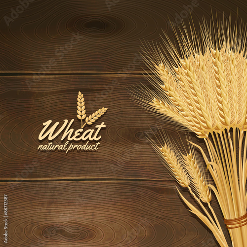 Wheat On Wooden Table