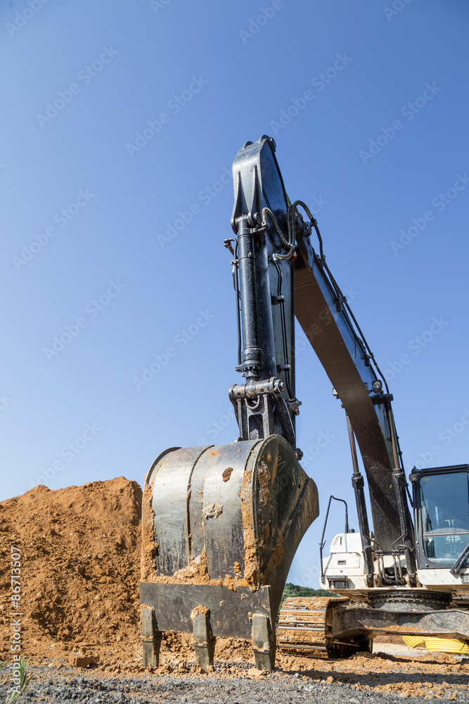 Fototapeta premium heavy machines in a construction site