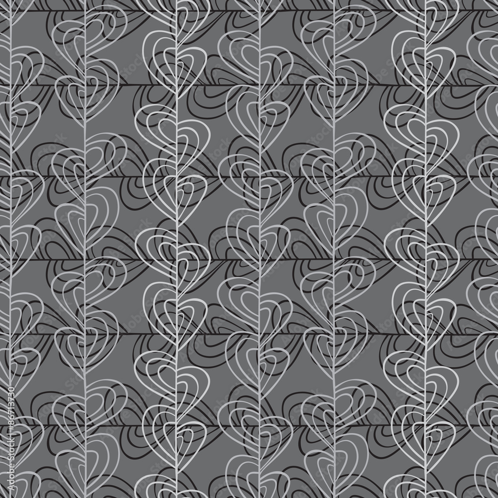 Vector black and white seamless pattern. Monochrome ornament stylish background. Vector repeating texture. Modern graphic design Vector black and white seamless pattern. Monochrome ornament stylish background. Vector repeating texture. Modern graphic design