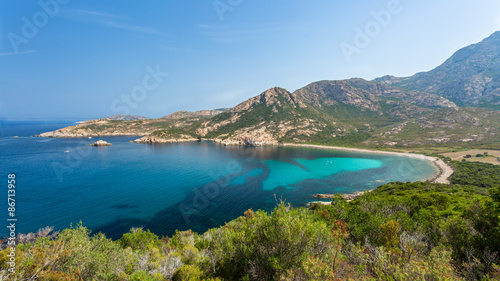 Fototapeta Naklejka Na Ścianę i Meble -  Coast of Corsica between Galeria and Calvi