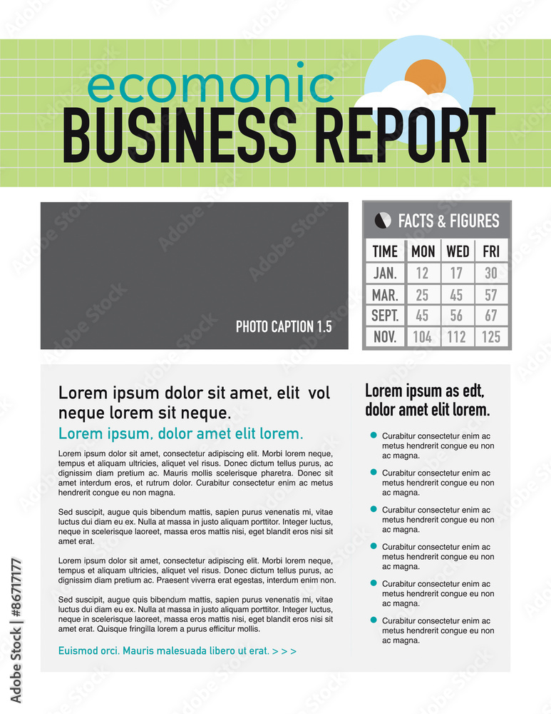 Obraz premium Economic business report